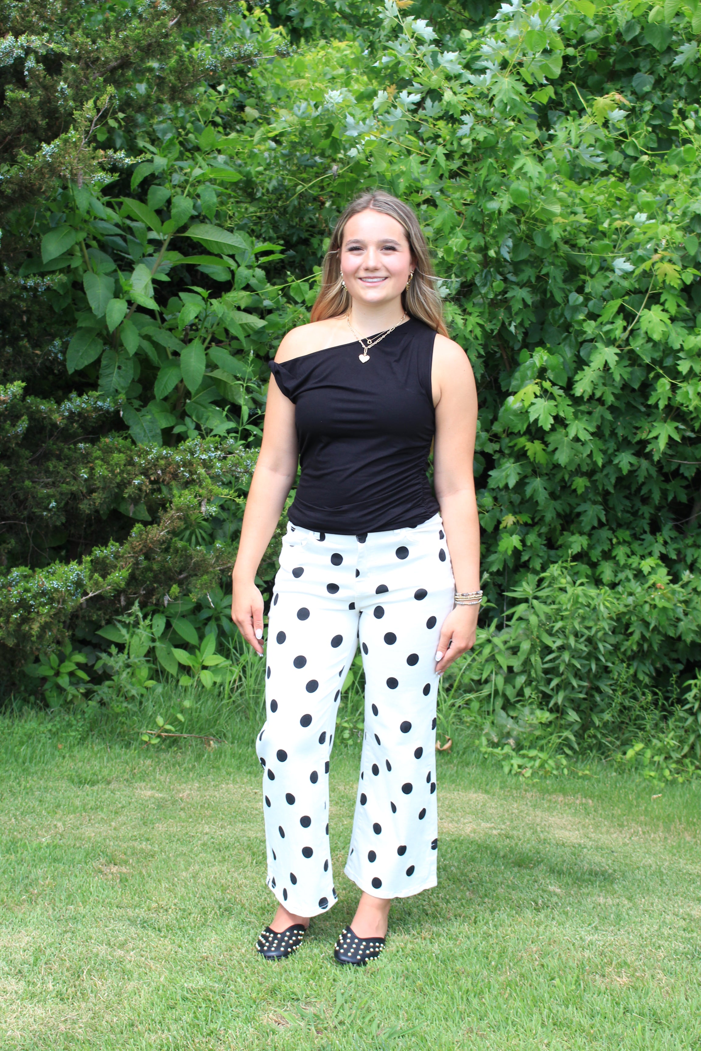 Back in Black - Spot On - Black and White - Ankle Length Jeans