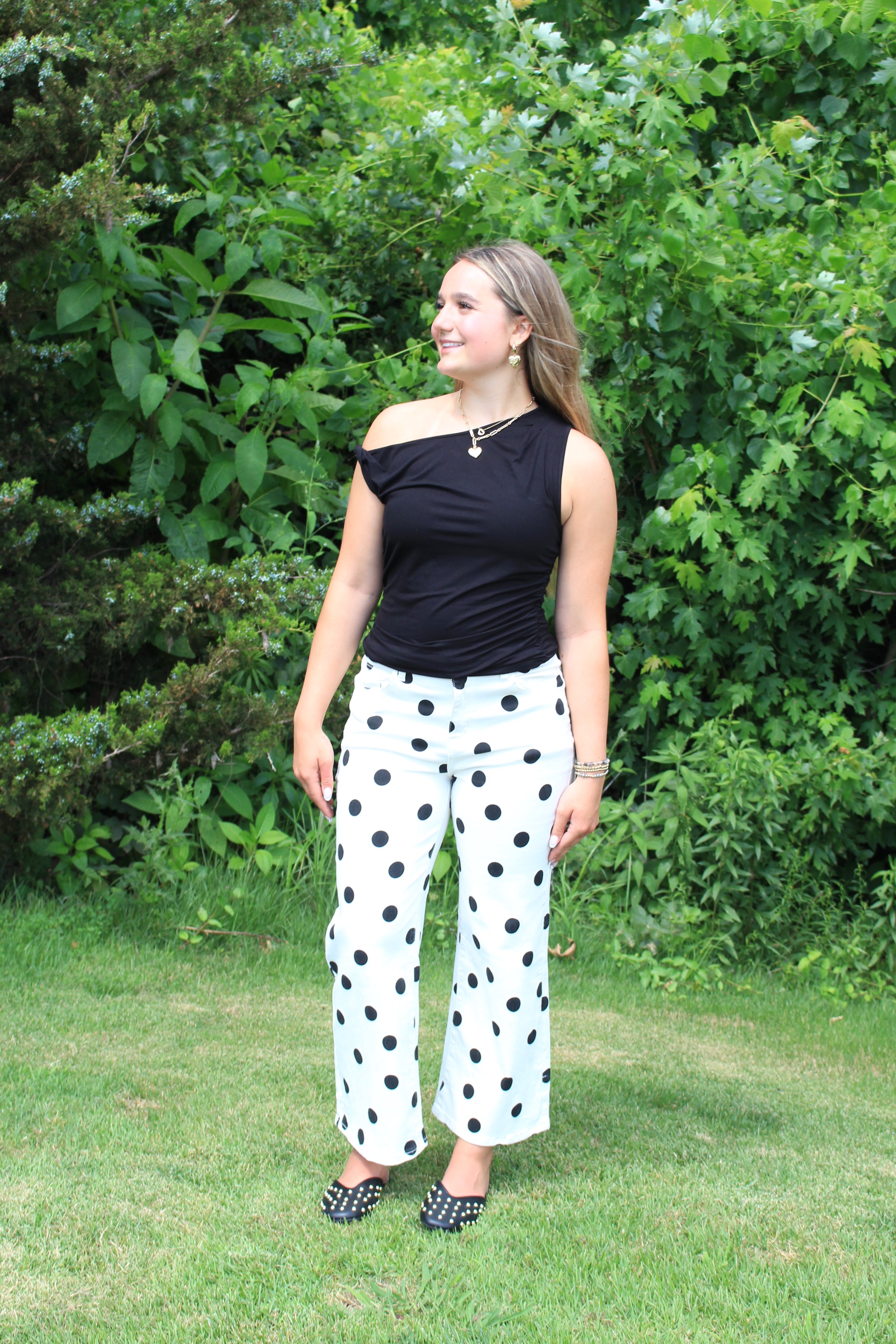Back in Black - Spot On - Black and White - Ankle Length Jeans