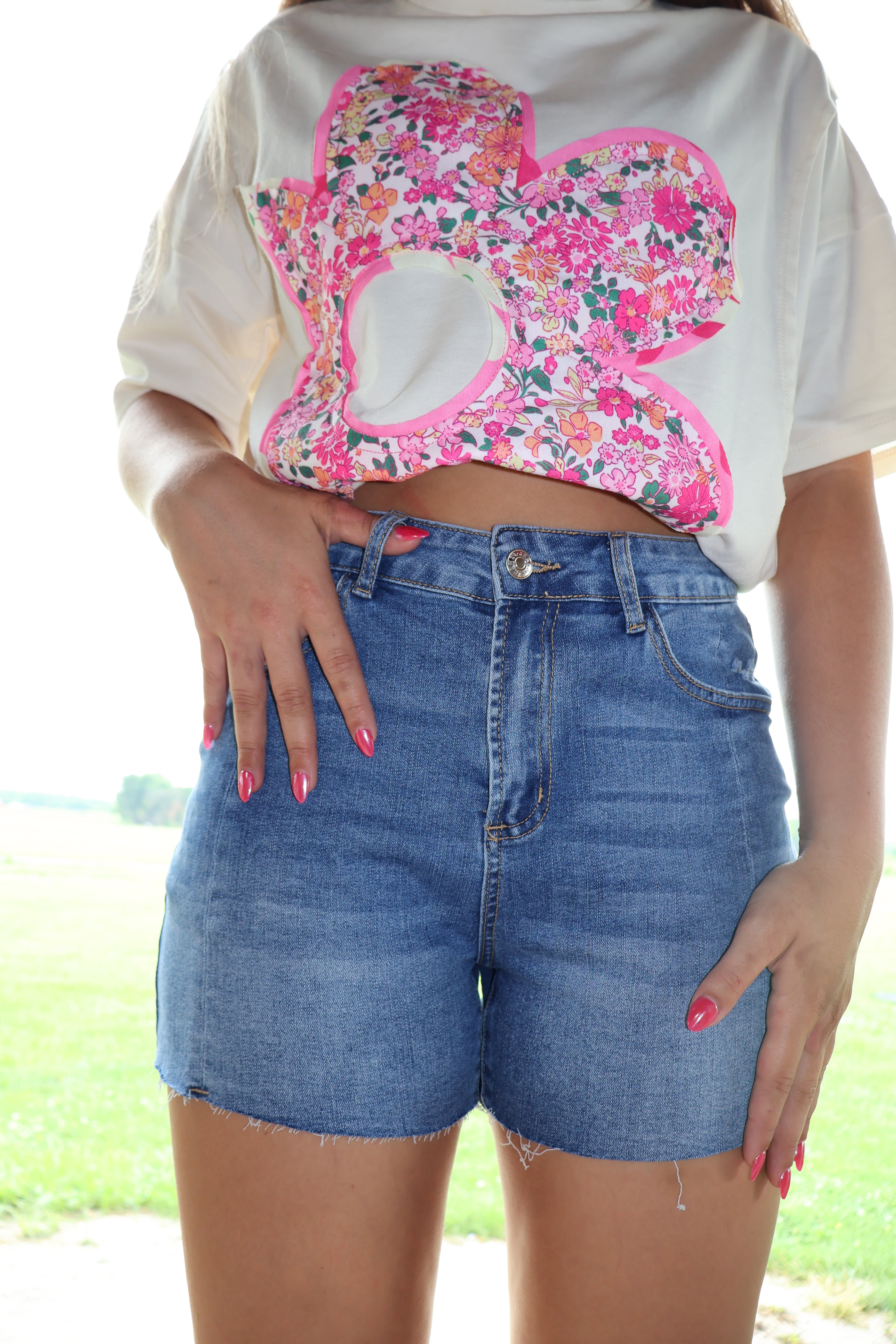 Raw Hem Dream - Beau Blue - Denim Shorts